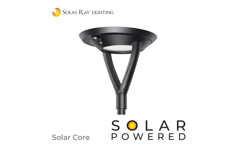 Solas Ray Lighting. SOCR. The Solar Core™ Solar Powered LED Area Light.