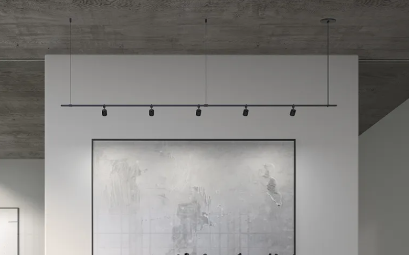 Sonneman. SLS1284. Suspenders 96'' 1-Tier Linear with Precise Bar-Mounted Aimable Cylinders.