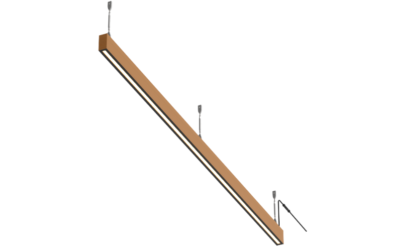 Structura. AURA. Illuminated Wooden Linear Pendant - Wall Mount.