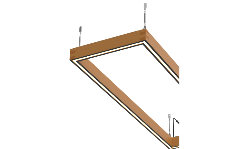 Structura. AURA. Illuminated Wooden Square and Rectangle Pendant