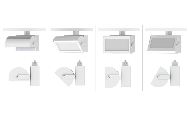 Spectrum Lighting. TWH4FX. 4'' WALL WASH TRACKLIGHT INTERIOR - POWERTRACK SERIES.