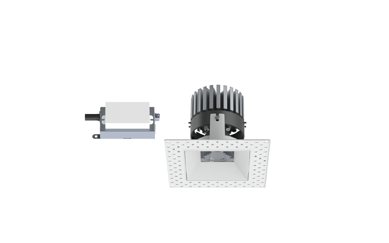 Spectrum Lighting. SS4NM. 4'' SQUARE DEEP DOWNLIGHT N-LINE 4000 LUMENS MAX UNIVERSAL HOUSINGS WITH INTERCHANGEABLE TRIMS.