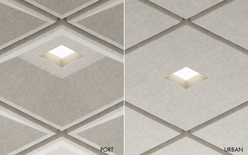 USAI Lighting. B4SCP. BeveLED 2.2 for Turf Design 4.5” Square Deep Regress Downlight.
