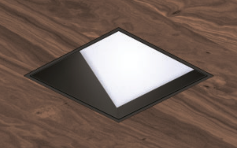 USAI Lighting. B4SW-PoE. BeveLED 2.2 - Molex 4.5” Square Wall Wash - PoE Ready with Integral Driver Housings.