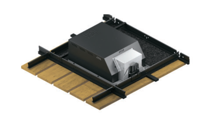 USAI Lighting. B4RAM. BeveLED  2.2 4.5” Round Adjustable for WoodWorks Horizontal Slats with Reflector-Based Optics.