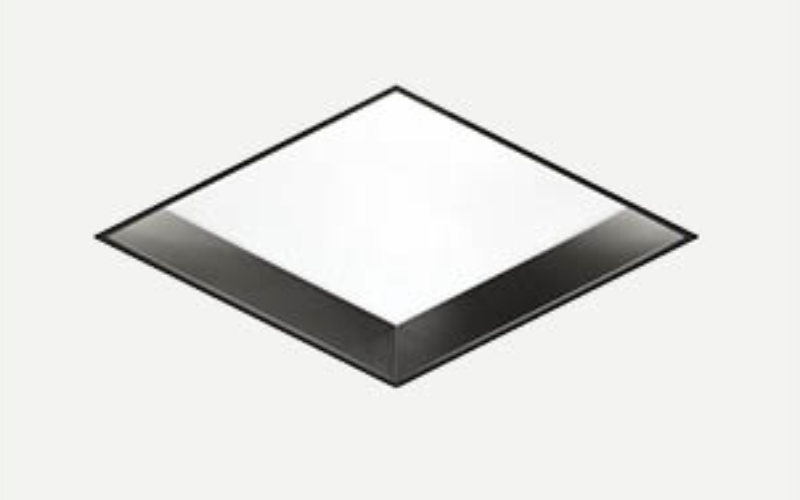 USAI Lighting. Z3SD. True Zero 360 3” Square Downlight with Remote Driver - 3/8'' Regress.