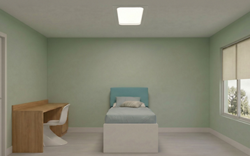 Viscor. MBH3-ALT. MBH3-ALTO Behavioral Health Patient Room Luminaire with Ambient, Exam and Reading functions.