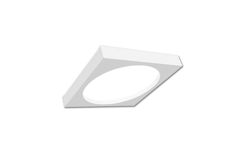 Viscor. ALT. ALTO Circular Visioneering Architectural Recessed Troffer with Regressed Circular Lens.