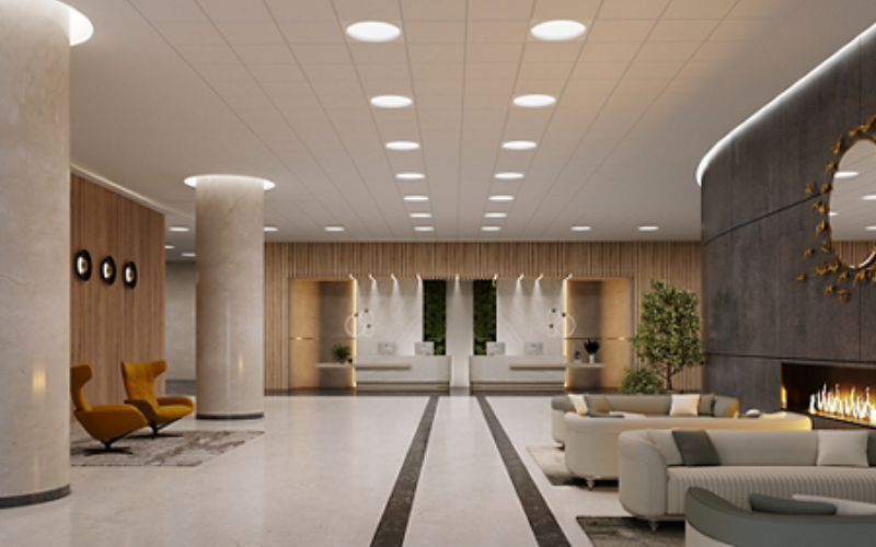 Viscor. ALT. ALTO Circular Visioneering Architectural Recessed Troffer with Regressed Circular Lens.
