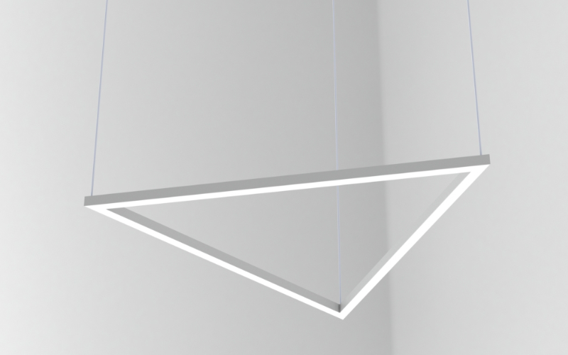 Whitegoods. WG-20L-FR. 20 Linear Direct/Indirect Suspended Frame Triangle.