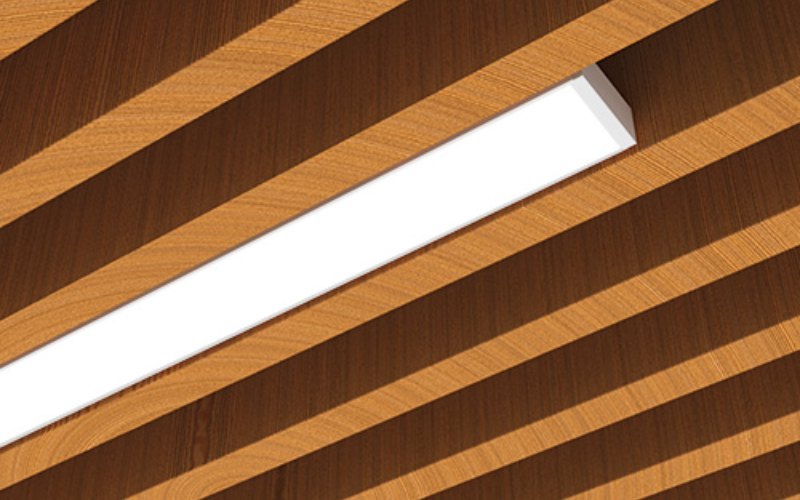 XICO. ESO200-WW. EDGESolo200 Woodworks Edge-Aperture Linear Downlight for Wood Ceiling Grids.