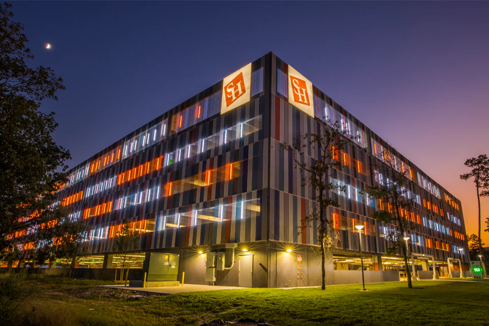 Illuminating a New Landmark on Campus, Sam Houston State University ...